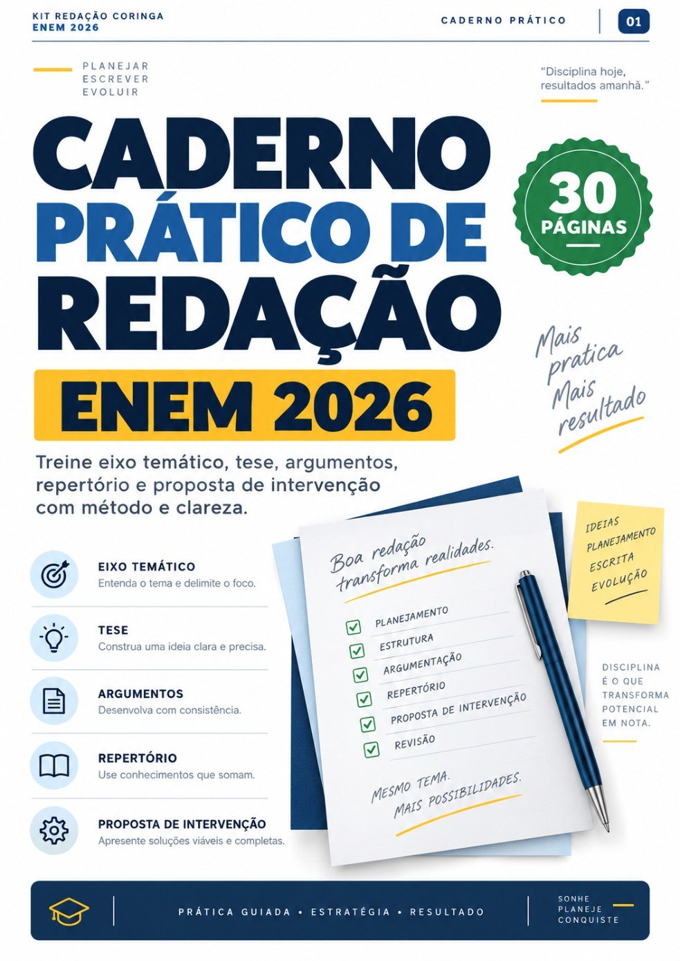 Capa do Caderno Prático de Redação ENEM 2026