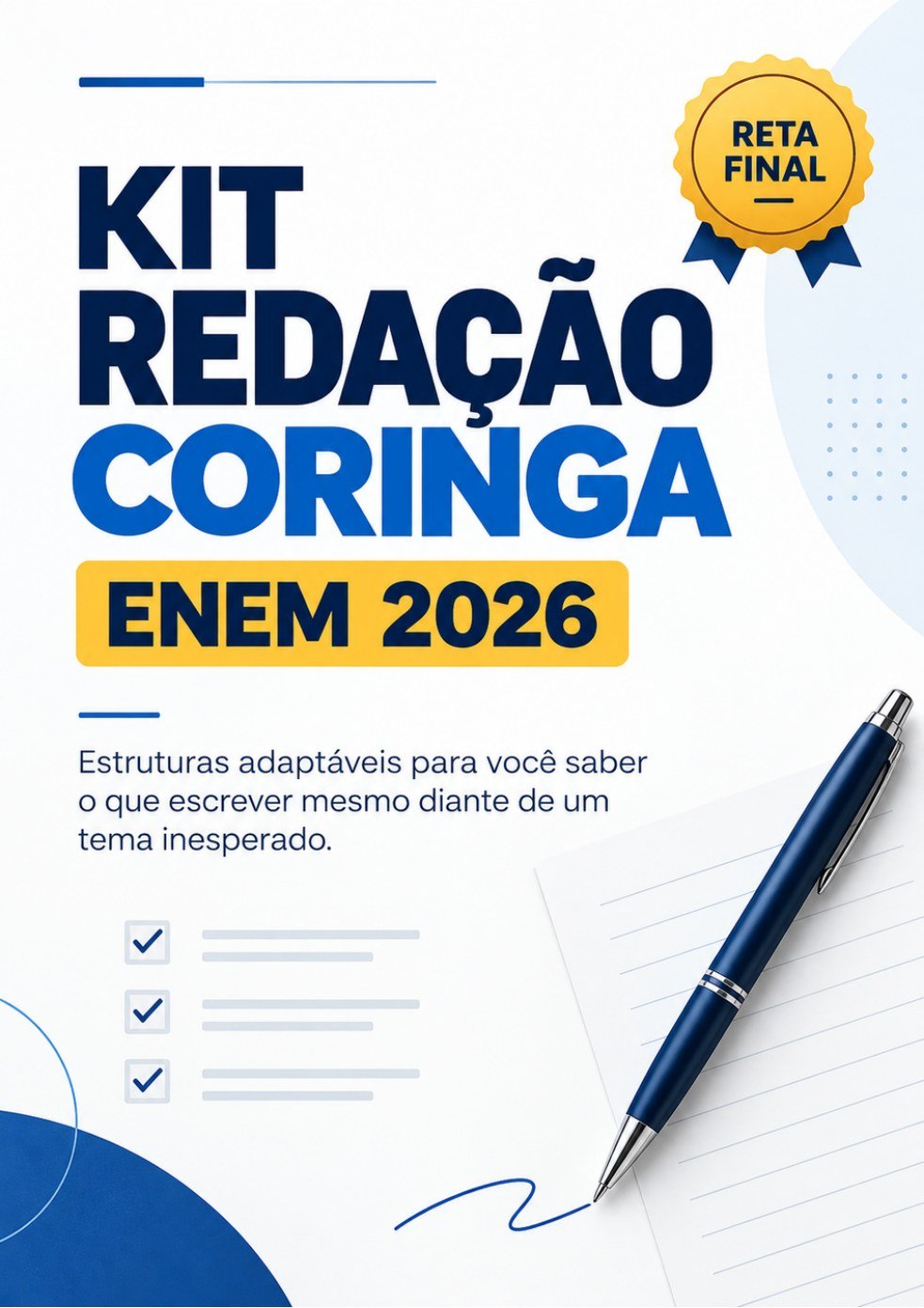 Capa do Kit Redação Coringa ENEM 2026